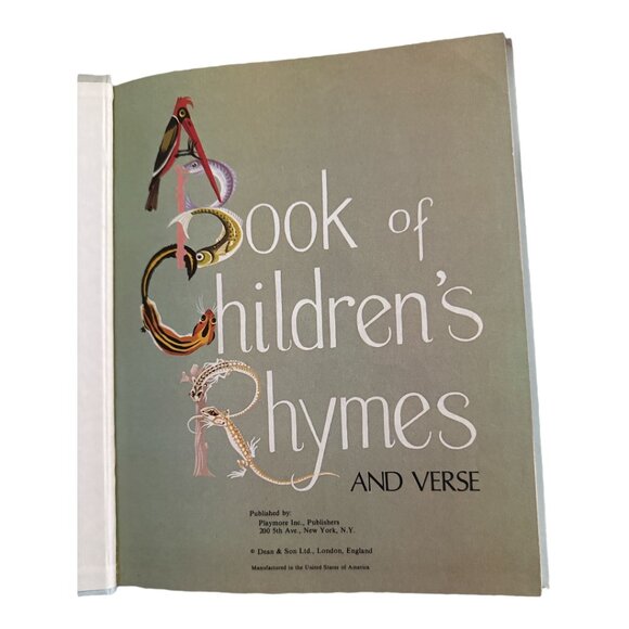 Vintage 1978 Dean & Son Ltd ABC Book of Children's Rhymes and Verse - Picture 2 of 10
